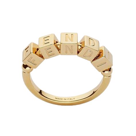 fendi ring black and gold|gold fendigraphy ring.